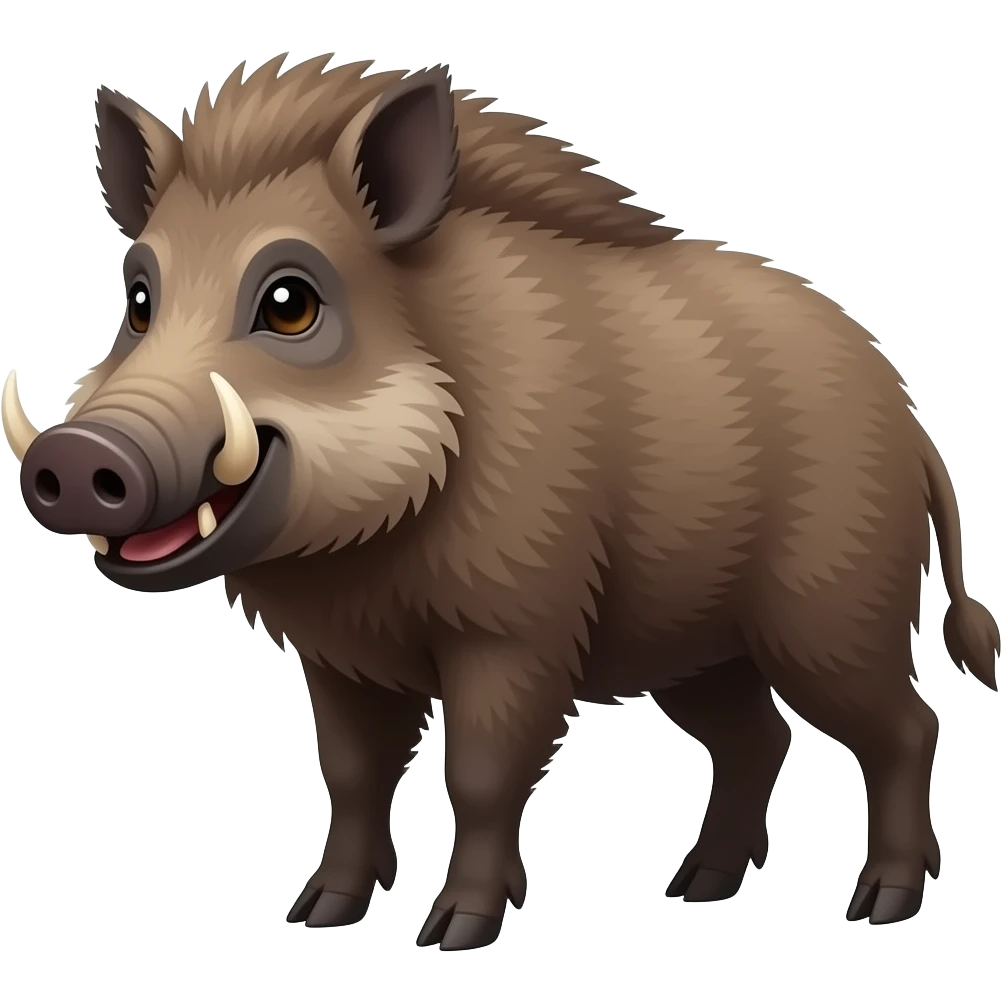 wild boar smiling emoji