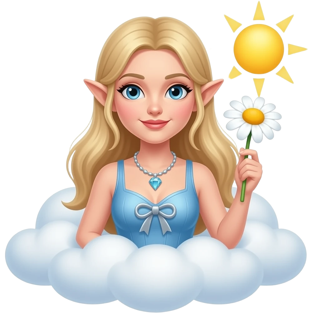 🧝🏻‍♀️🌼💎☁️🌞 emoji