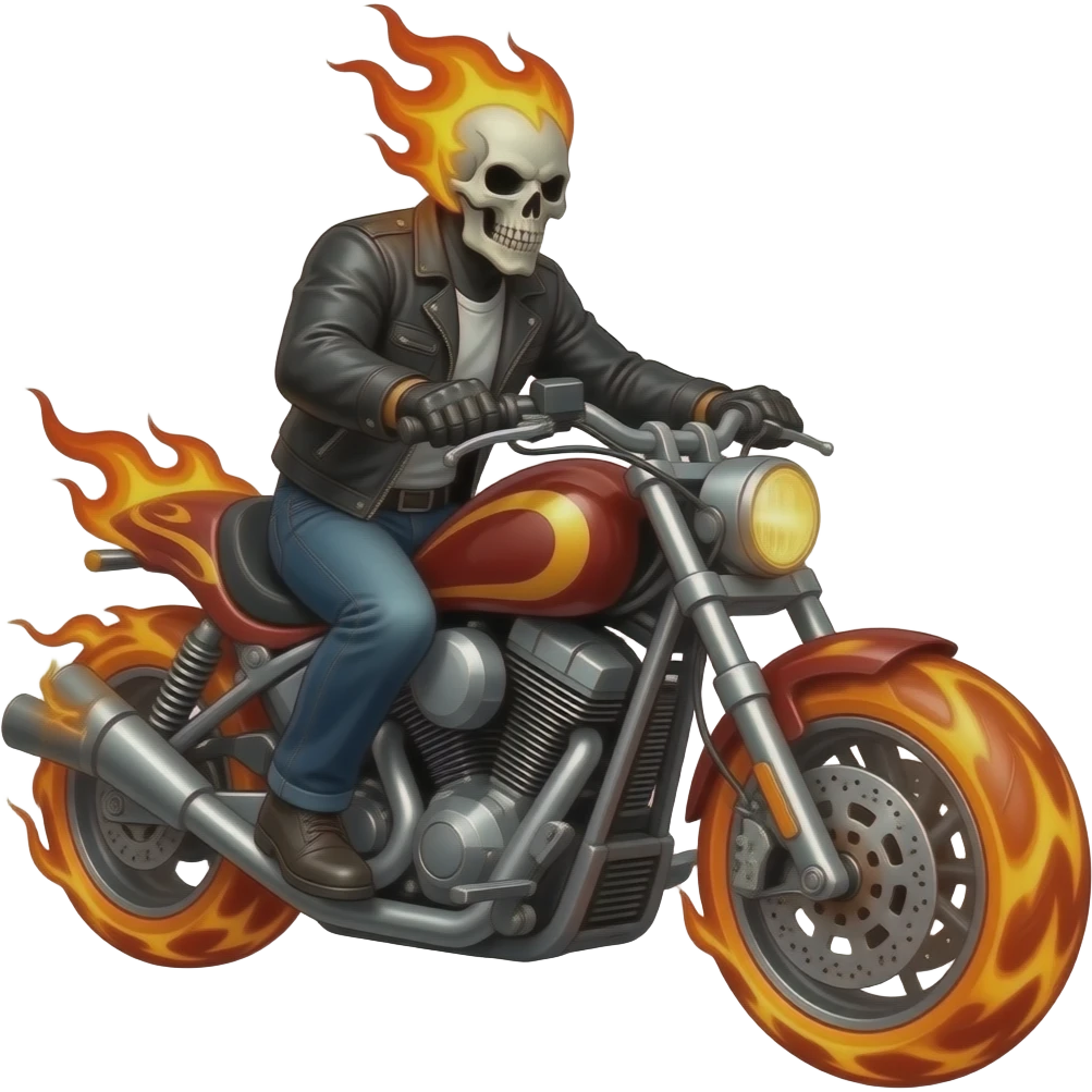The marvel character Ghost Rider on a war robots frontiers robot as the pilot and have the robot resemble the ghost rider flaming ride emoji