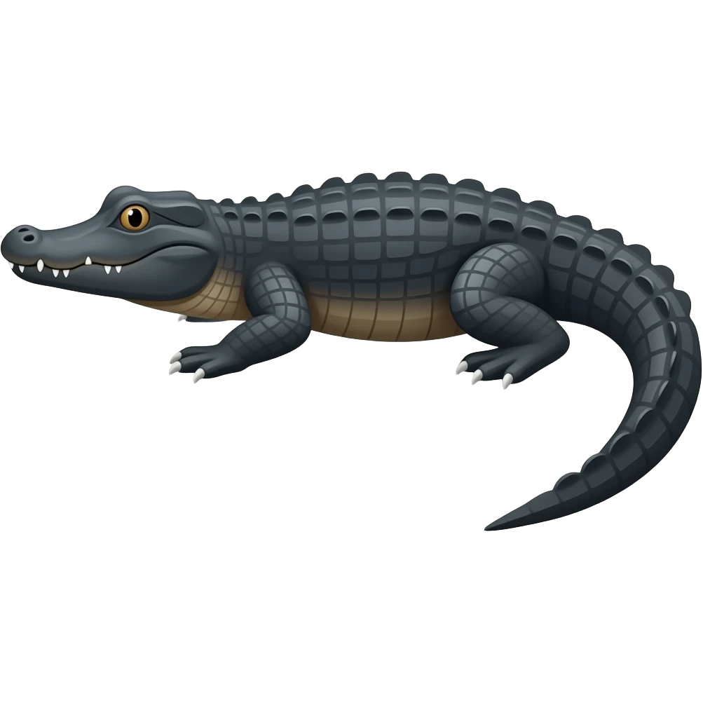 Dark gray alligator emoji