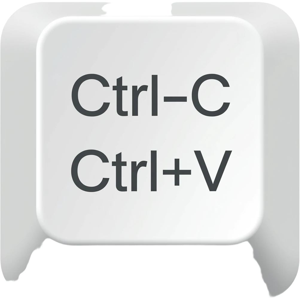 "Ctrl+C" and "Ctrl+V" on a single key emoji