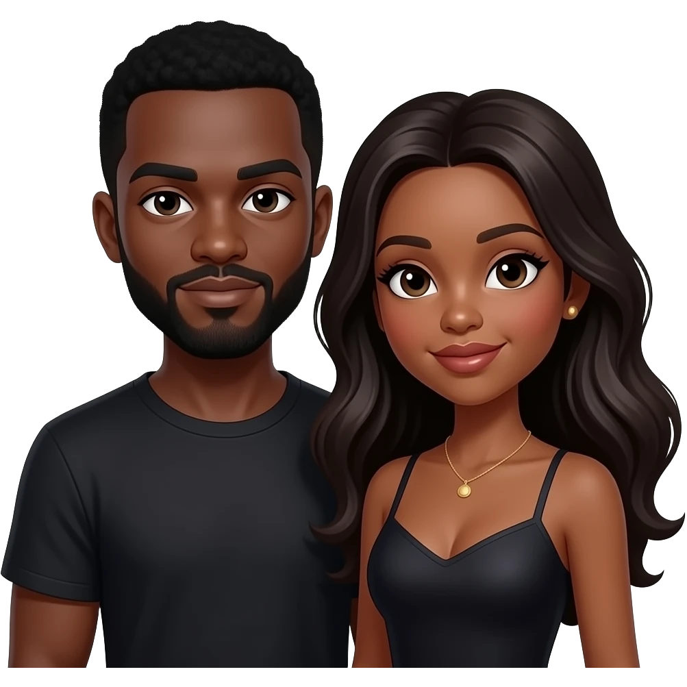 Couple Sexy black emoji