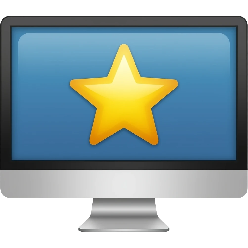 favorite game marked with a star on the monitor emoji