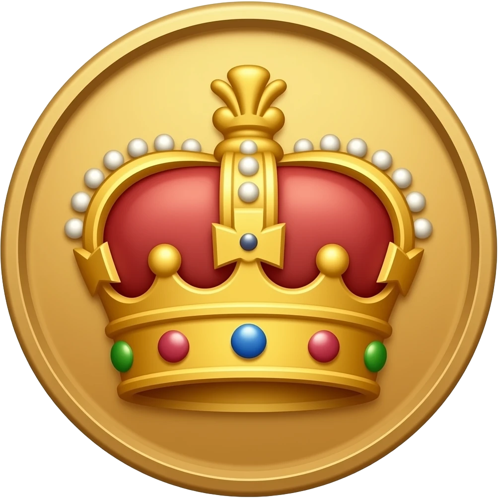 монета с королем emoji