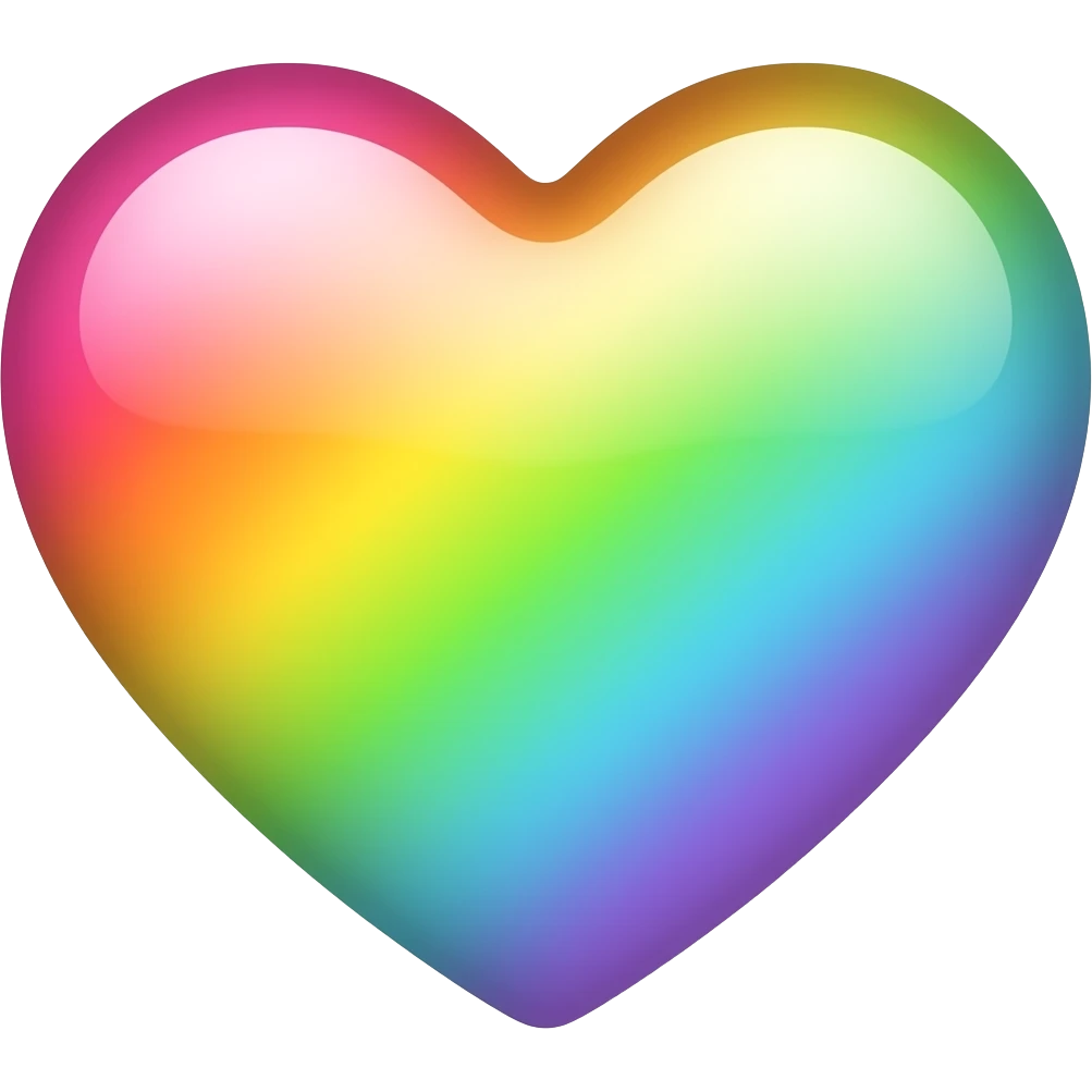 Rainbow pastel heart emoji