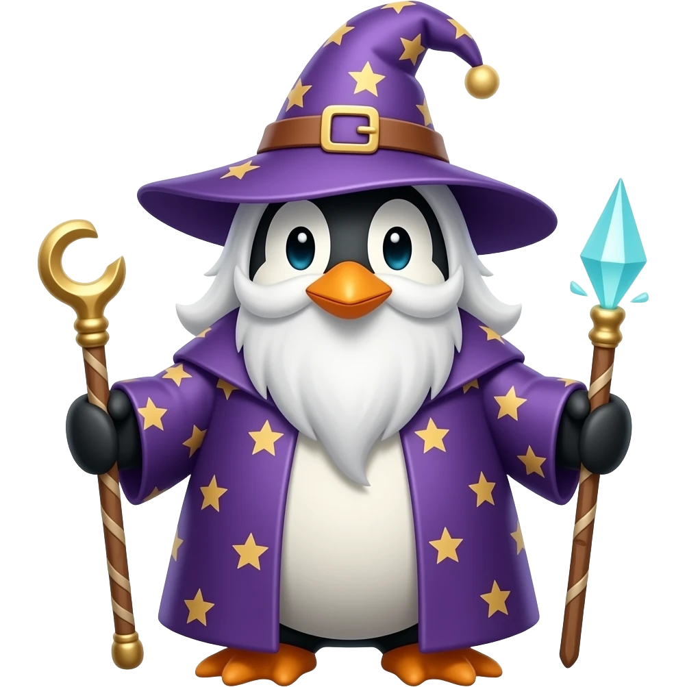 Penguin Wizard emoji
