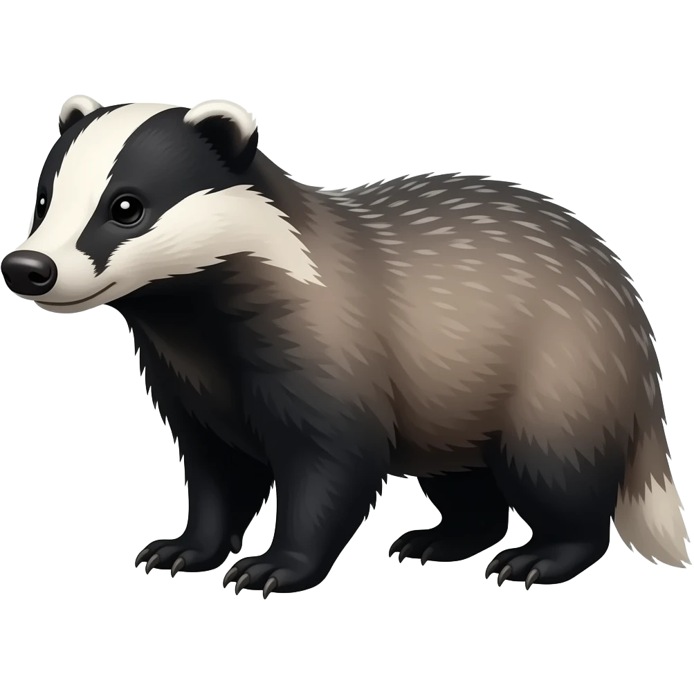 North American badger emoji
