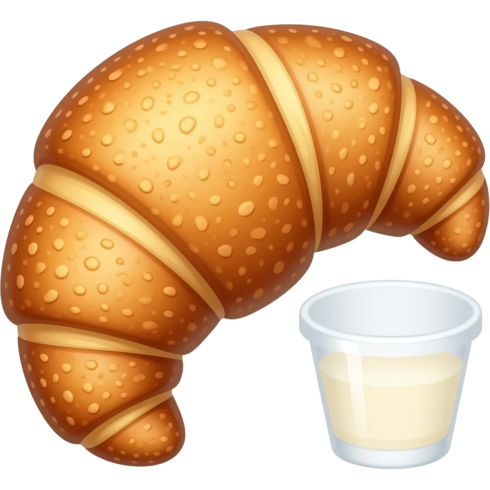 нарисуй круассан emoji