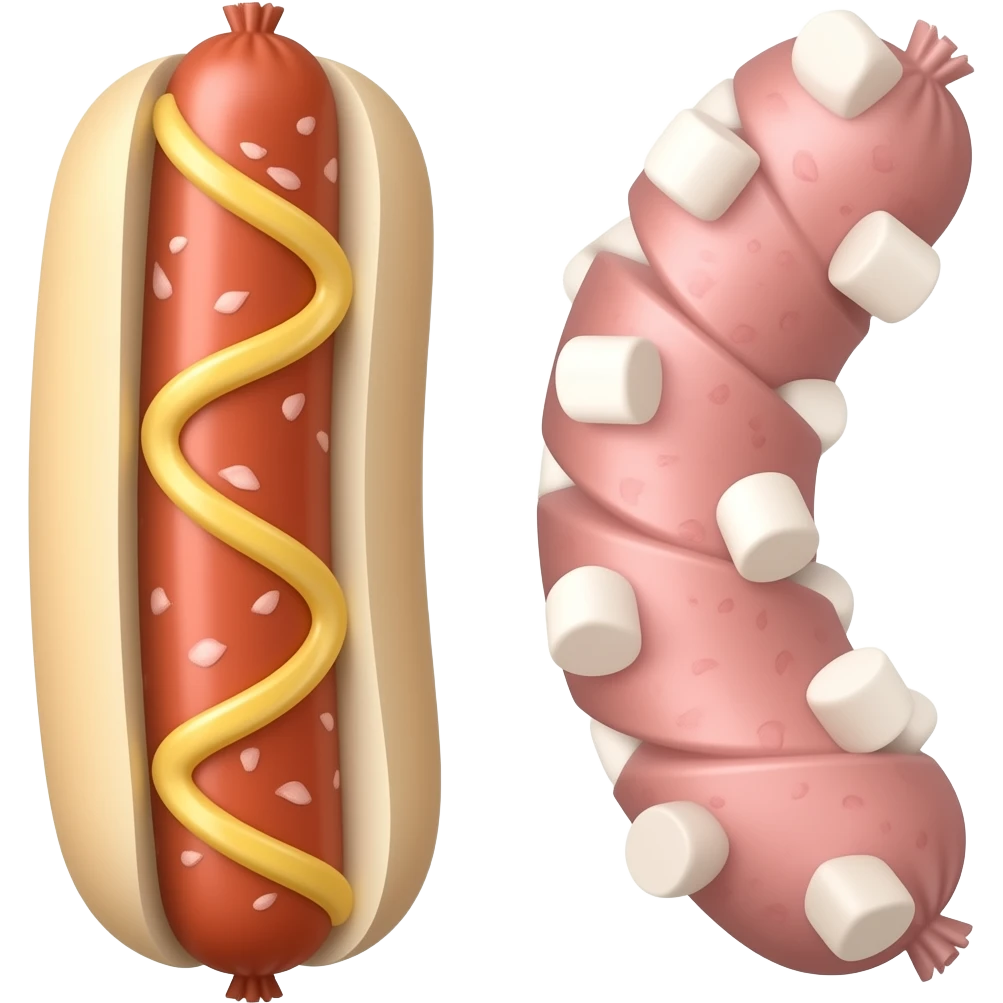 sausage and marschmellows emoji