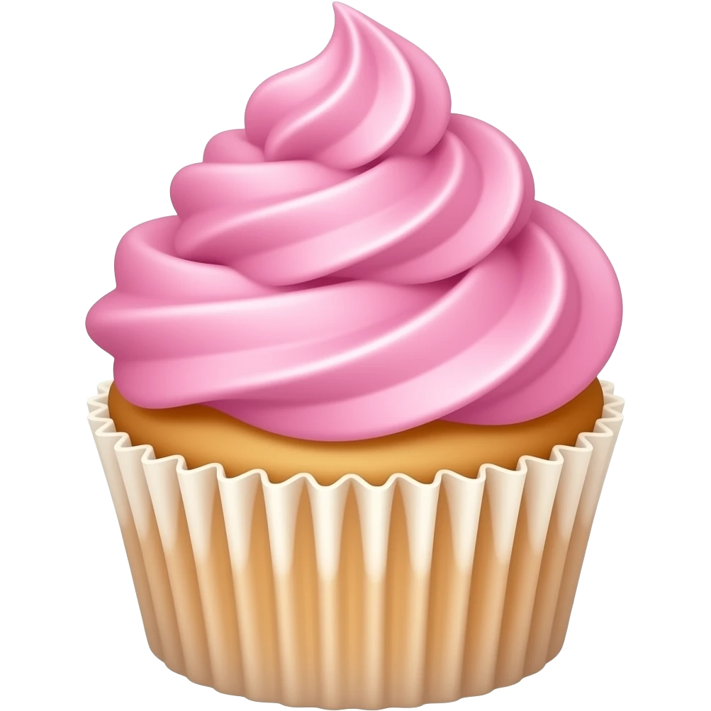 Cupcake with pink icing emoji