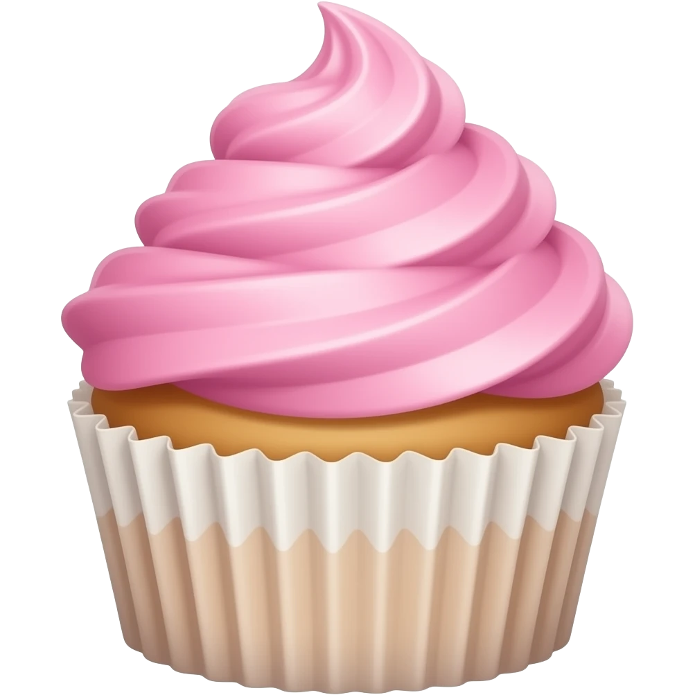 Cupcake with pink icing emoji