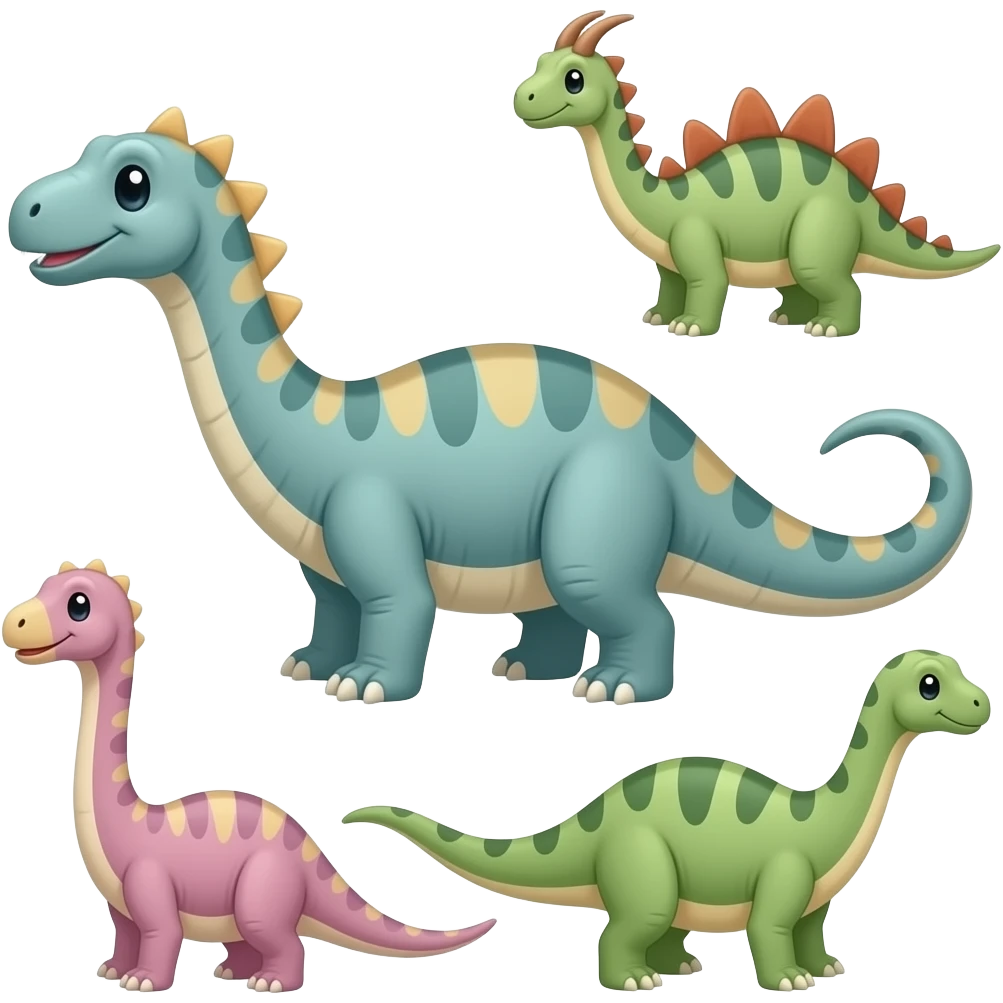 Cute Tepetlisaurus-Iktomisaurus-Koholosaurus-Yumcasaurus-Titankasaurus emoji