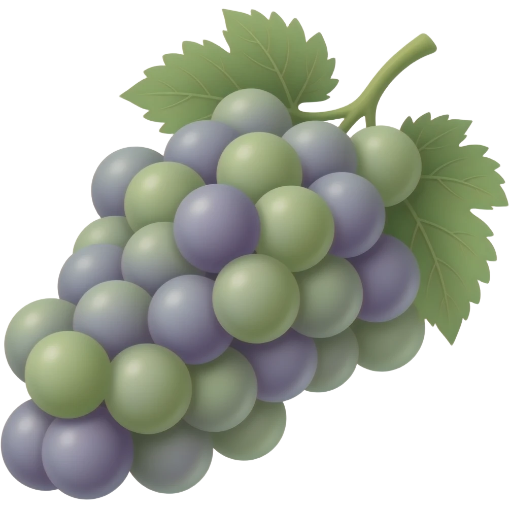 Uvas verdes y moradas emoji
