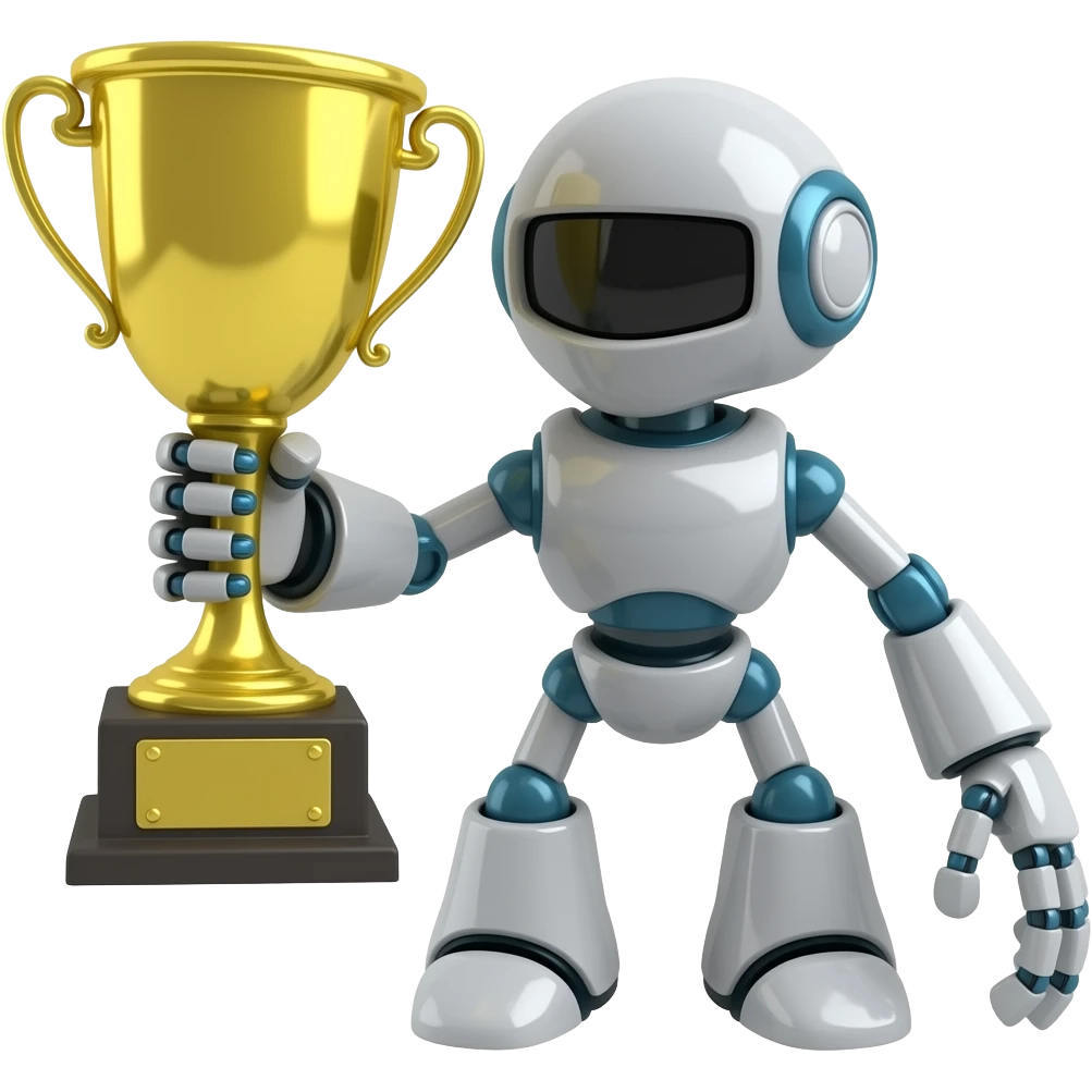 robot 1st trophy emoji