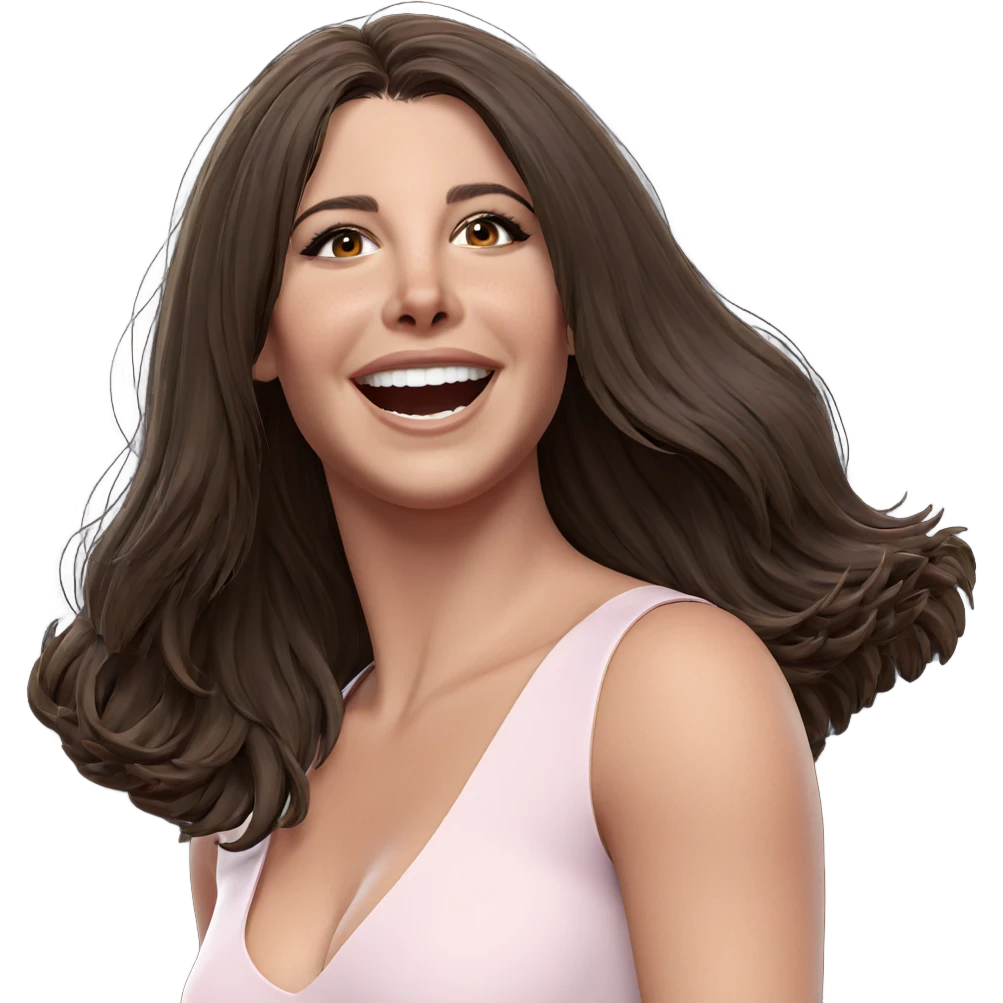 smiling girl with brown hair emoji