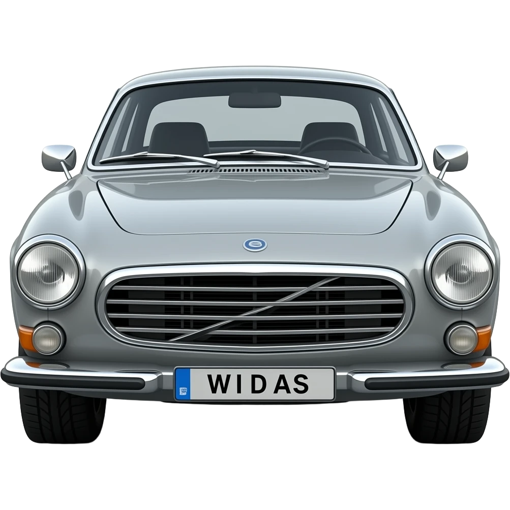 volvo p1800s, hyper realistic highly detailled emoji