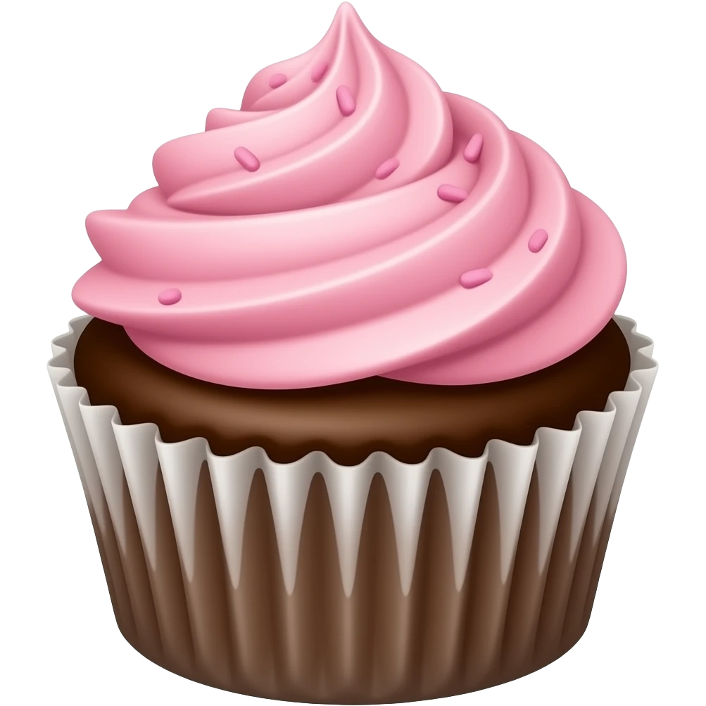 Cupcake with pink icing emoji