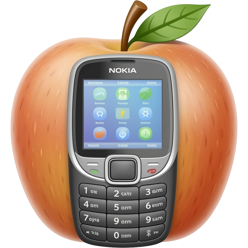 apple themed nokia emoji