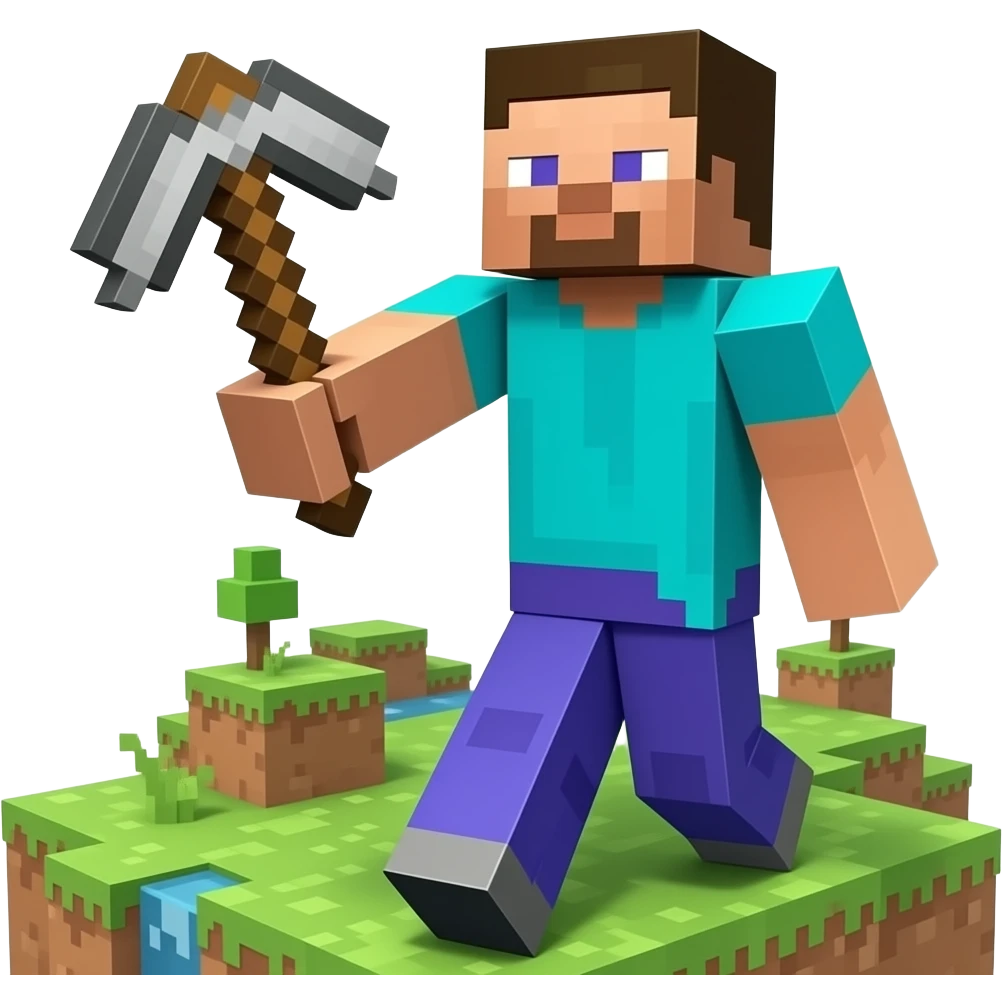 minecraft steve explaining talking teaching emoji