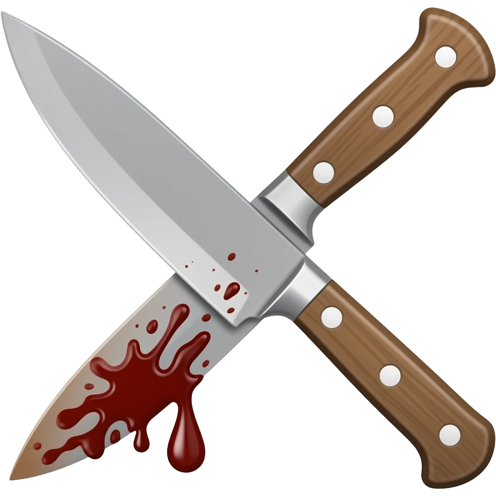 нож с каплями крови на нем emoji