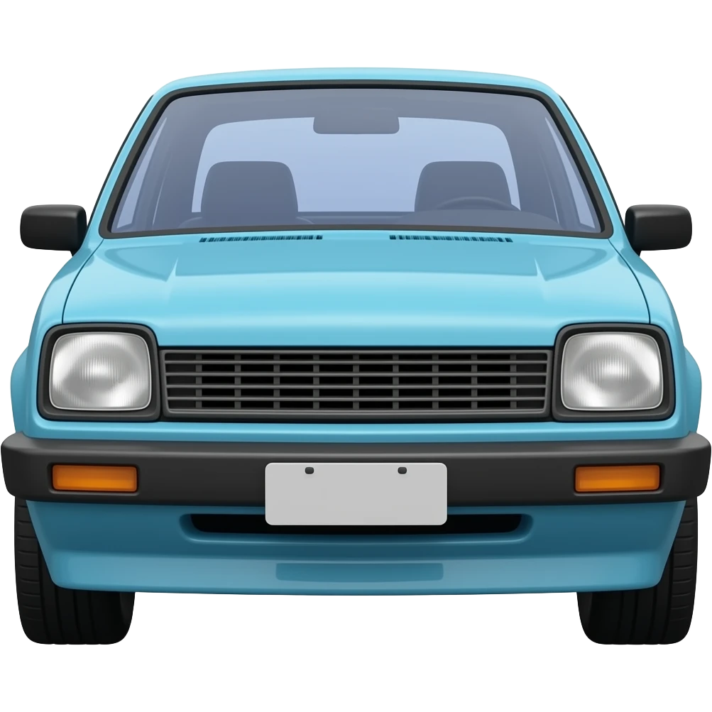 light blue 1983 Chevrolet Chevette emoji