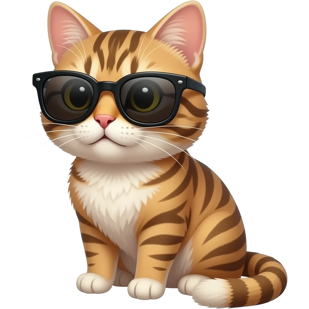 Cat wearing sunglasses emoji
