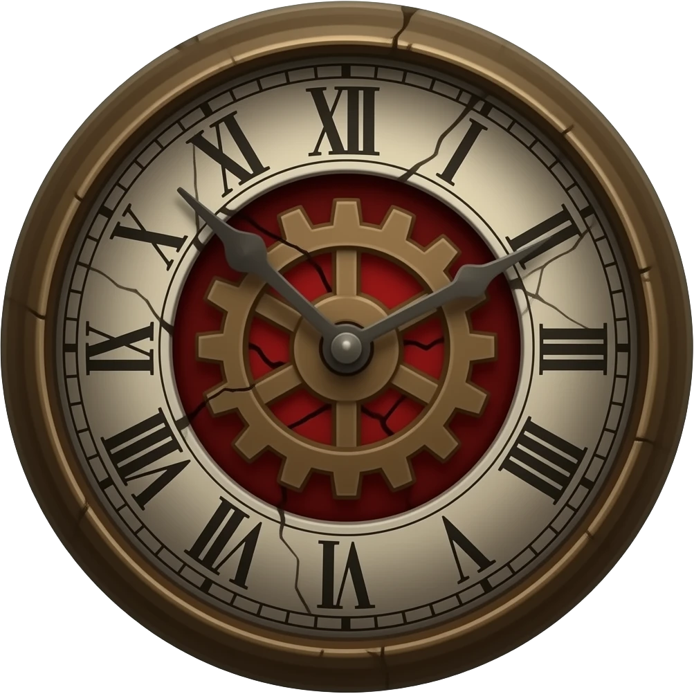 a cursed clock emoji