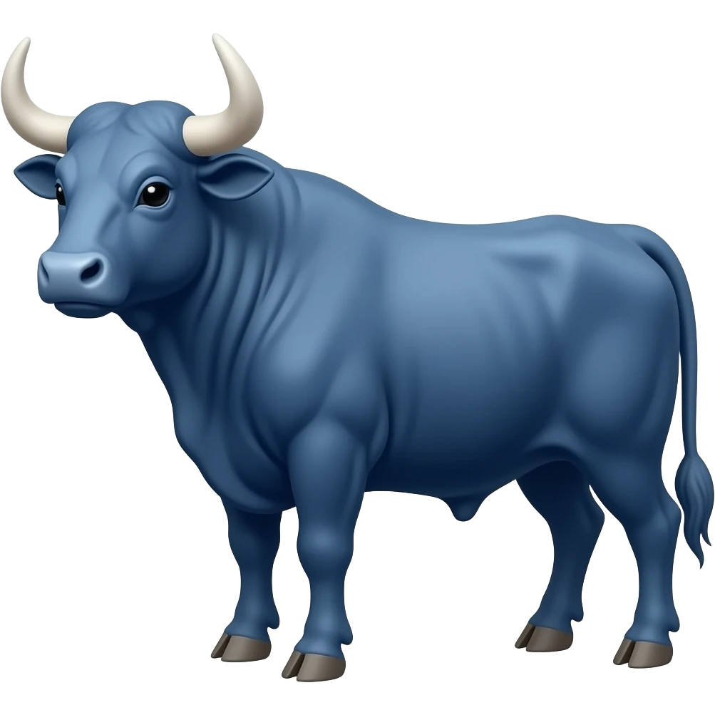 Blue bull emoji
