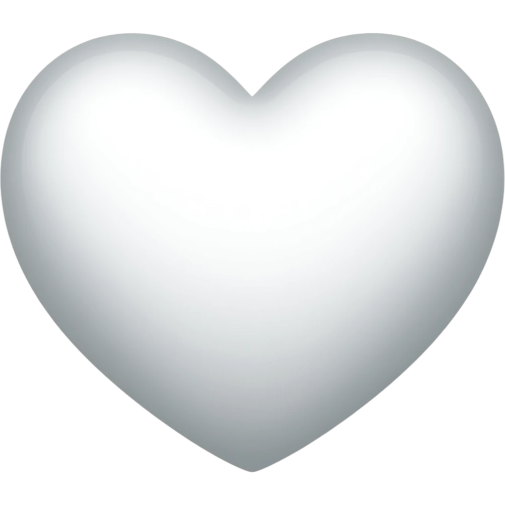coração branco emoji