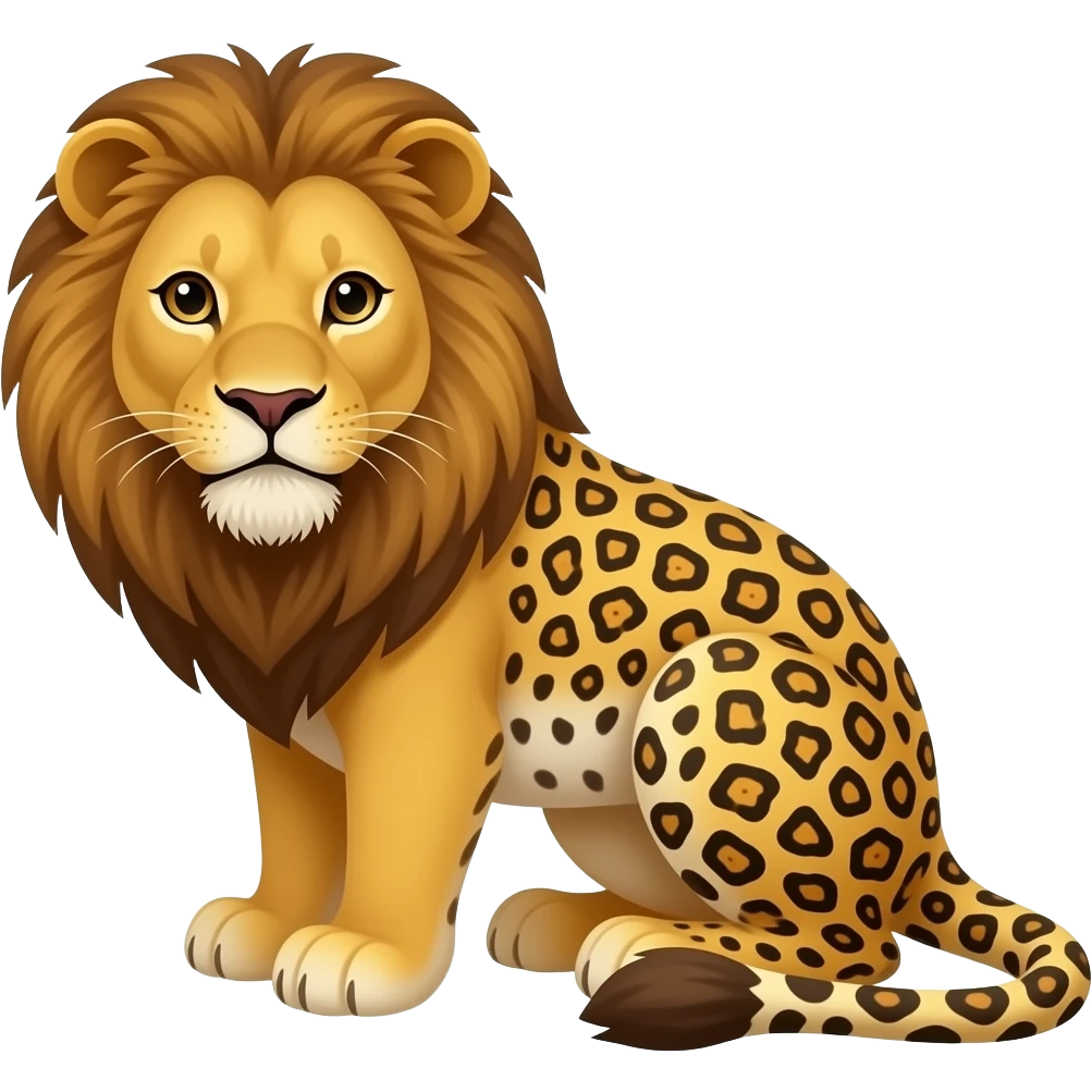 Lion and leopard to Letter L emoji