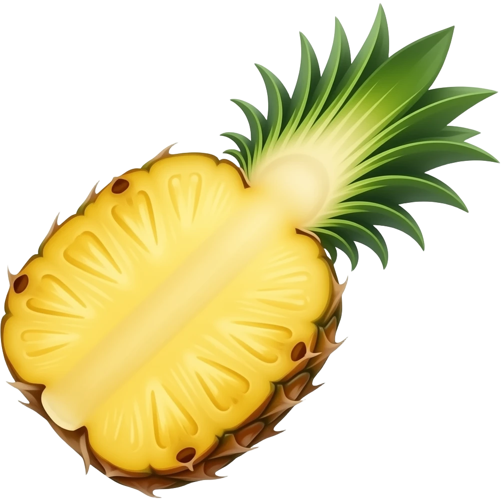 Pineapple cut half emoji