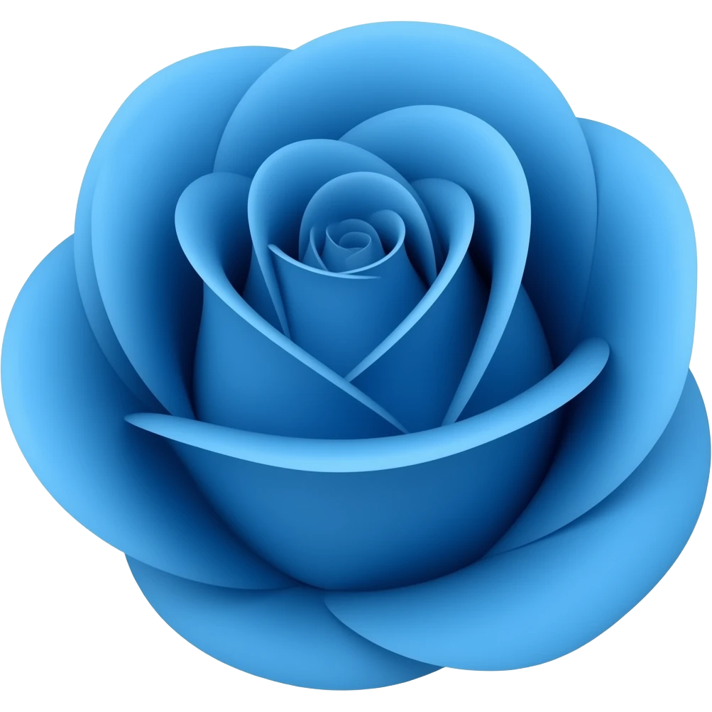 Blue rose emoji
