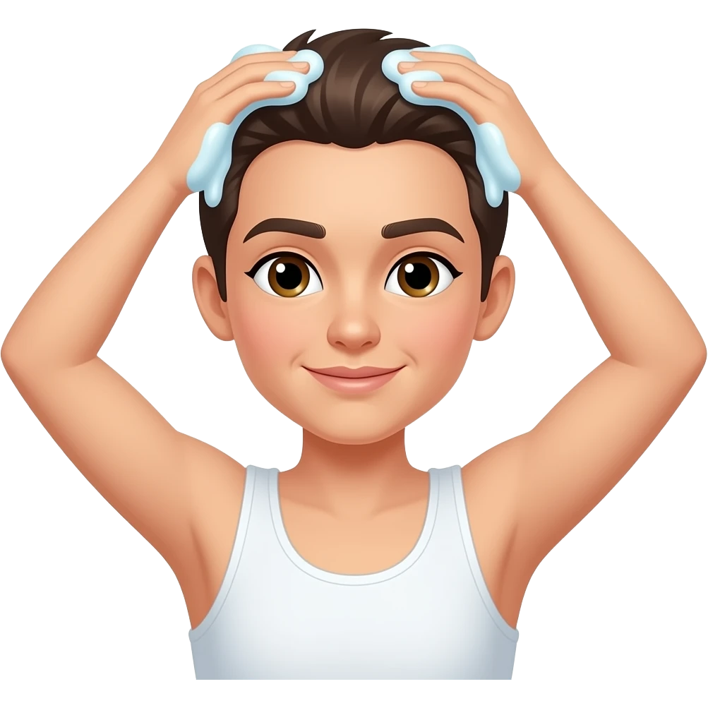 Título lavando meu cabelo emoji