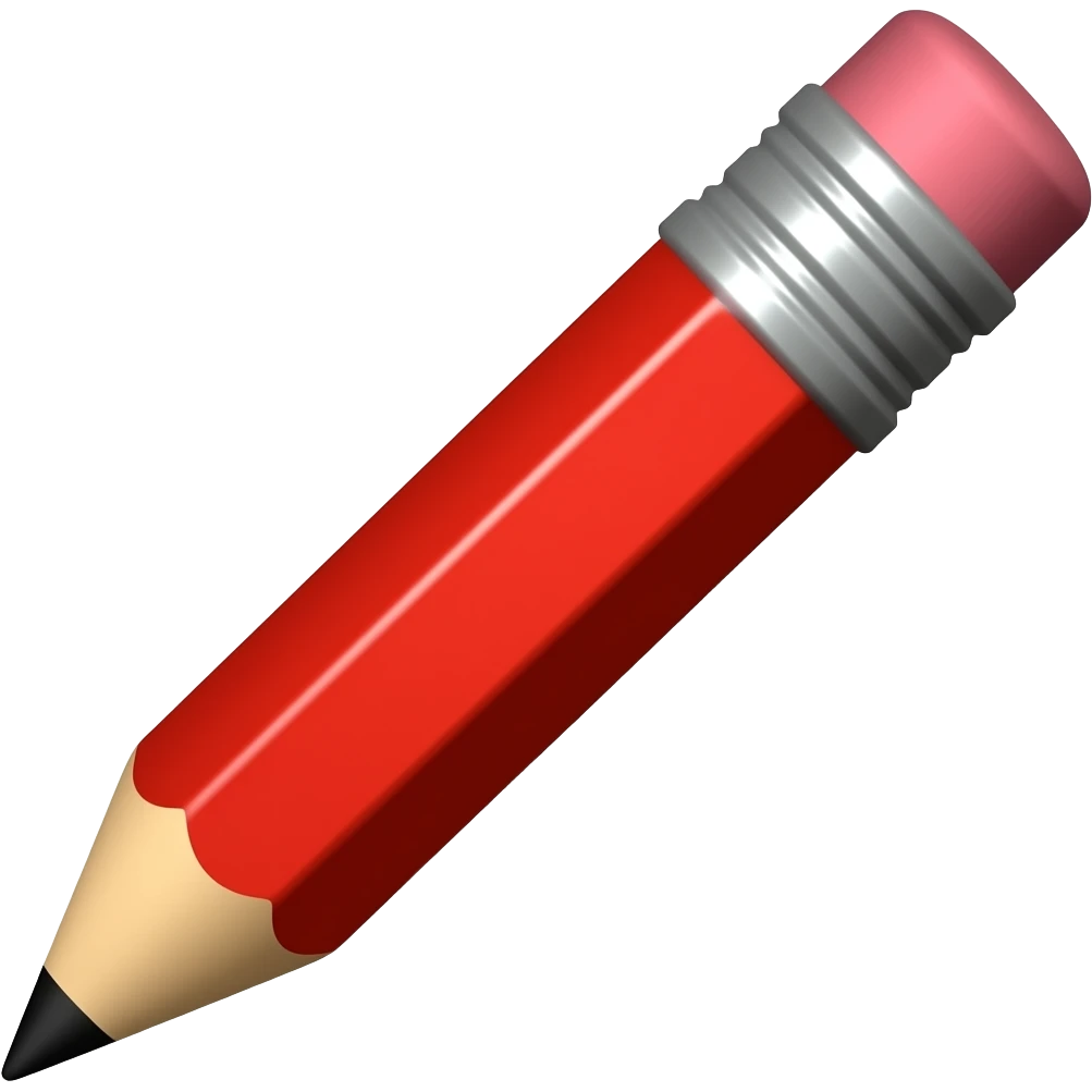 red pencil emoji