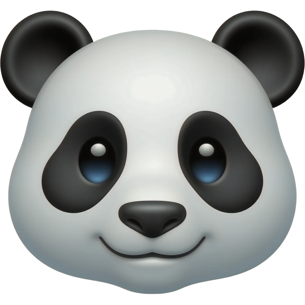 black panda face emoji