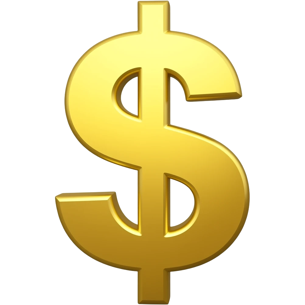 Golden $ emoji