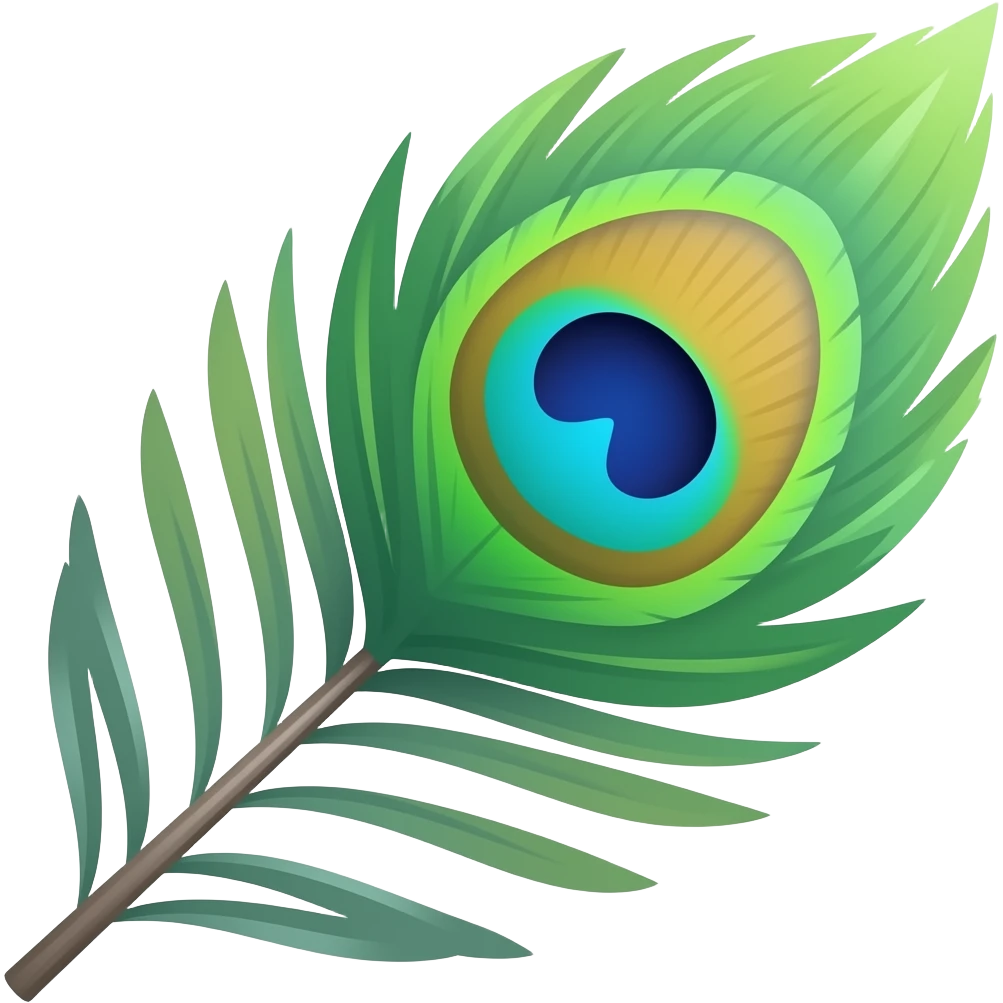 A Peacock feather emoji