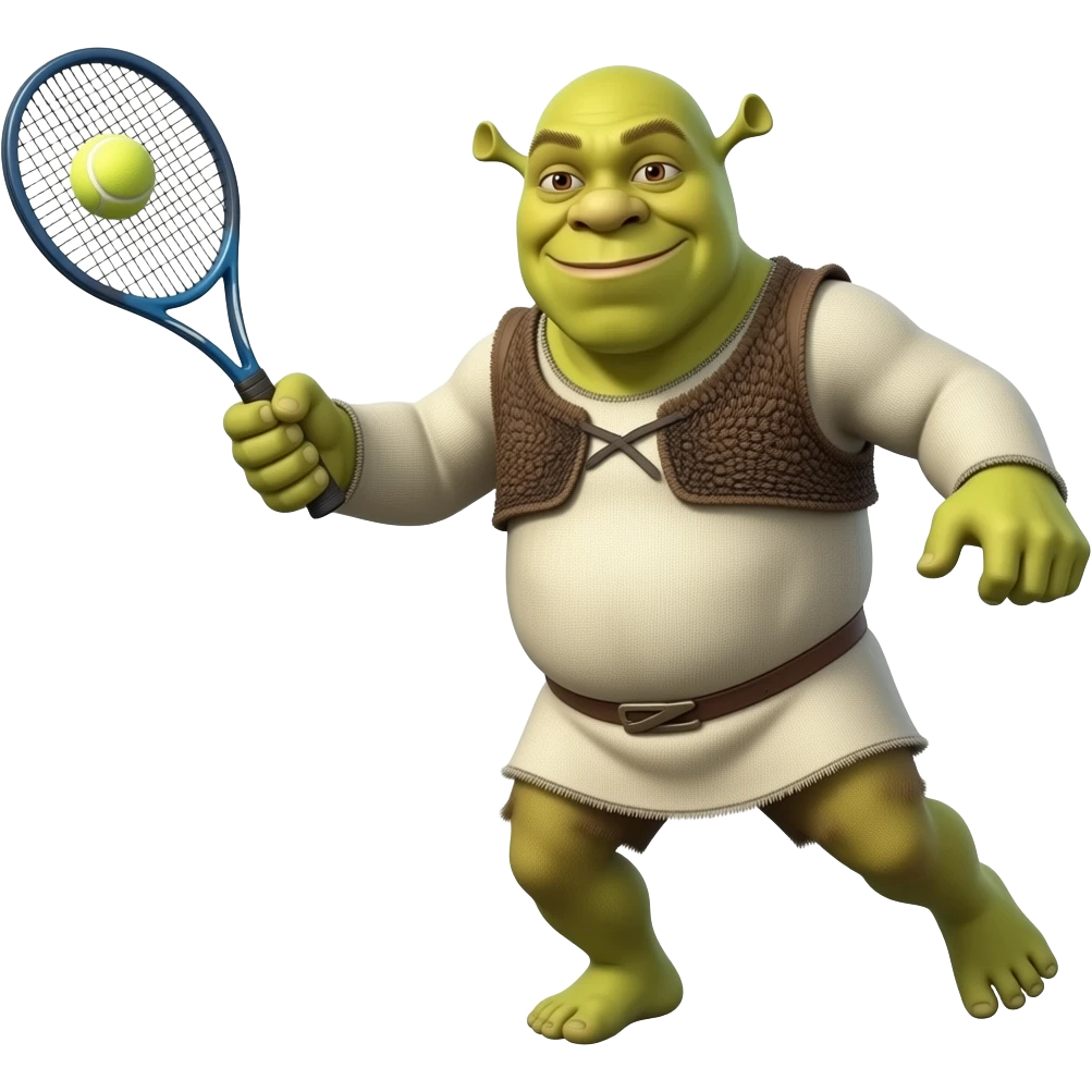shrek playing tennis emoji
