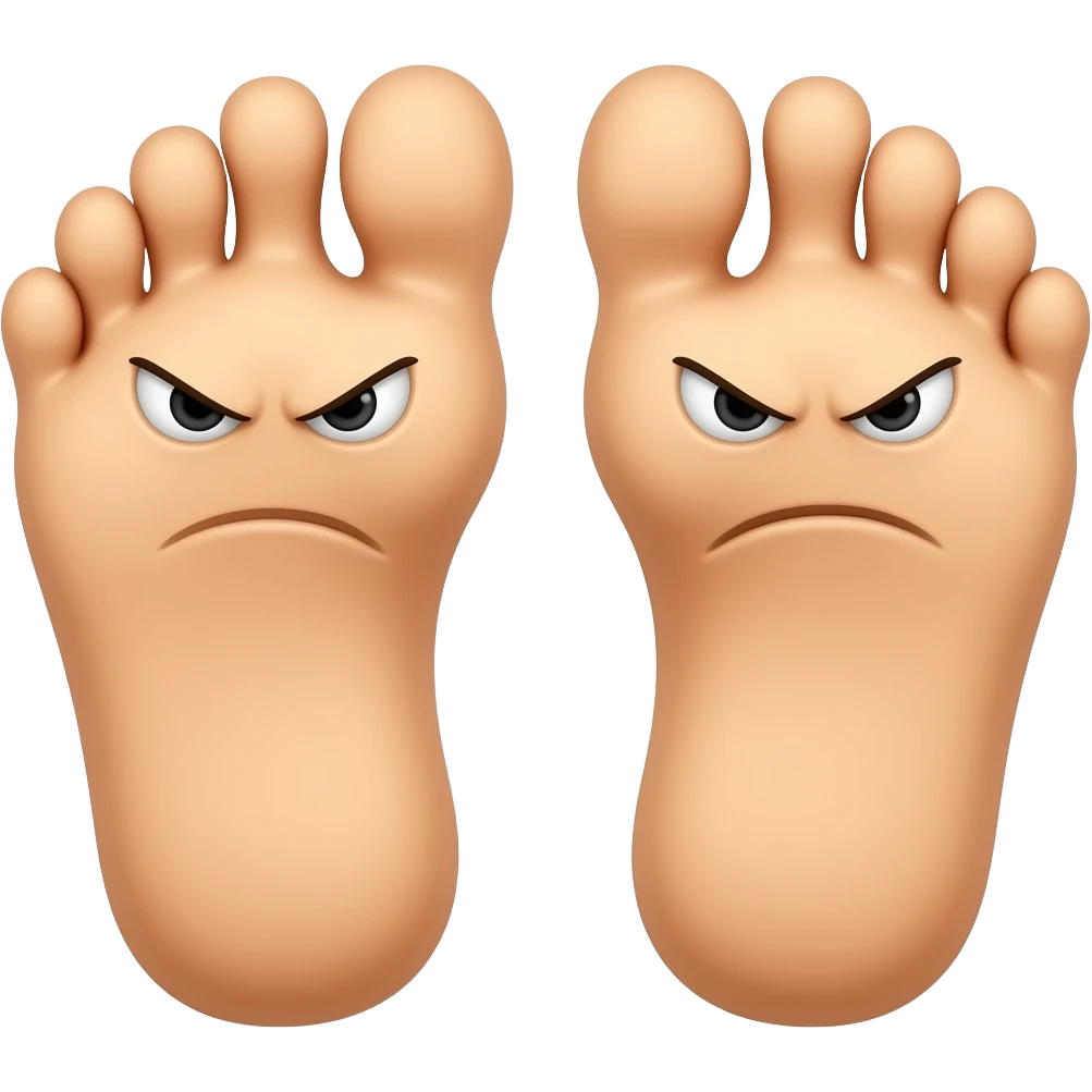 angry feet emoji