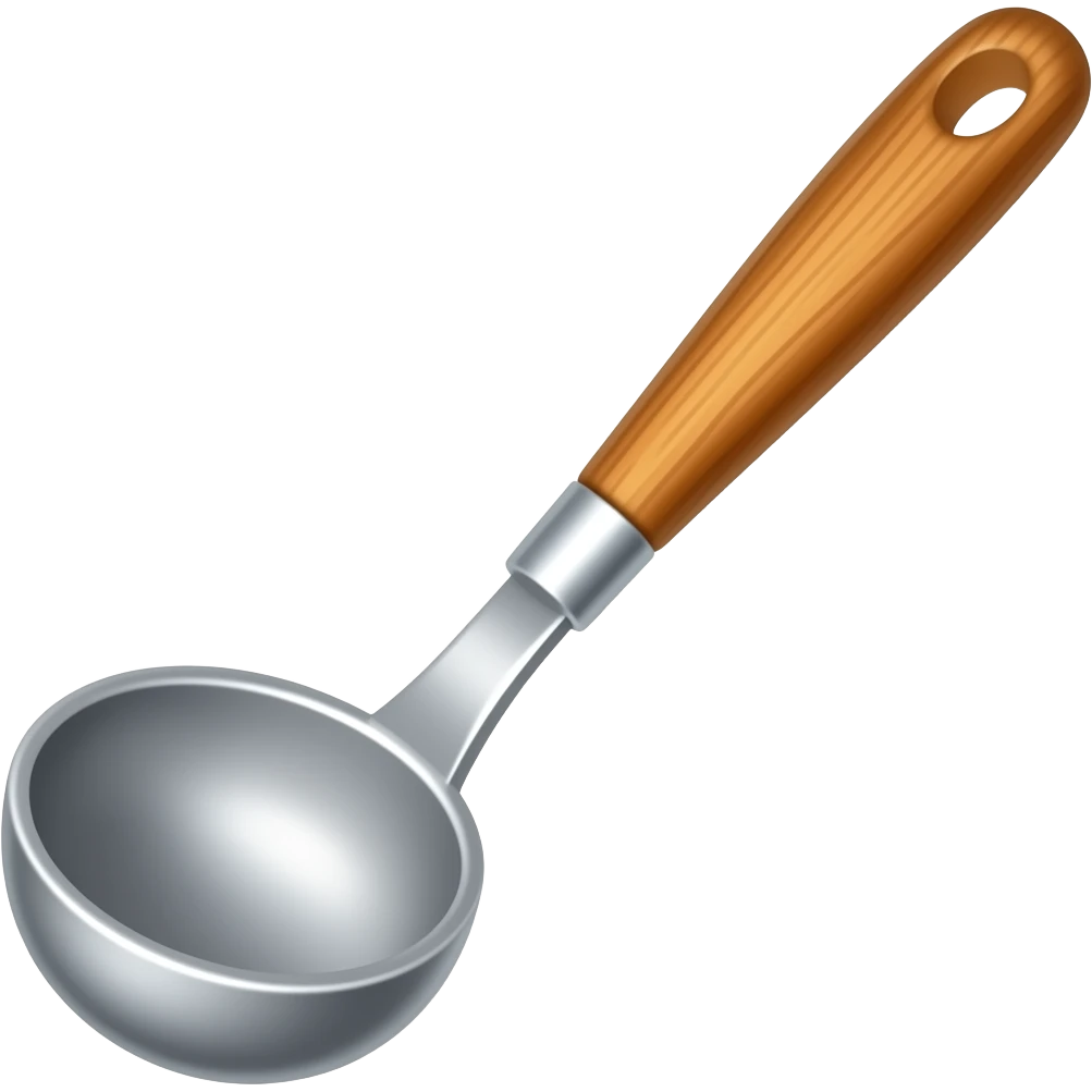 ladle with wooden handle emoji
