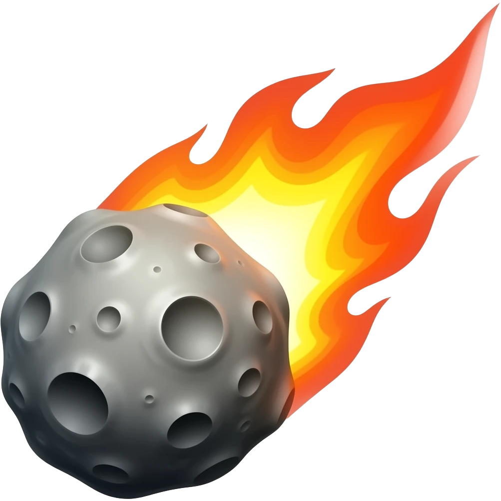 alien comete fire emoji
