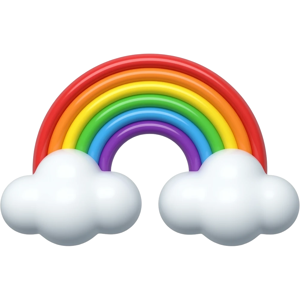 rainbow air puff emoji