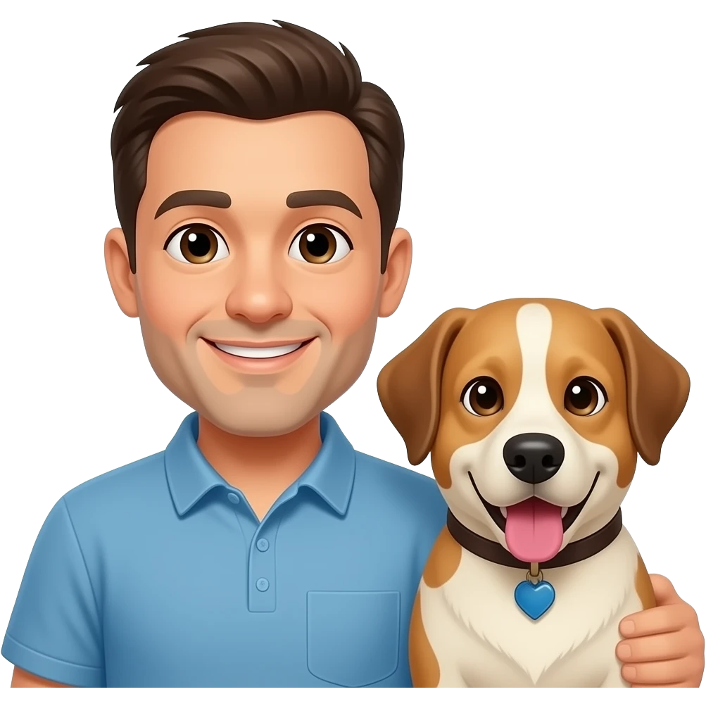 A dog dad emoji