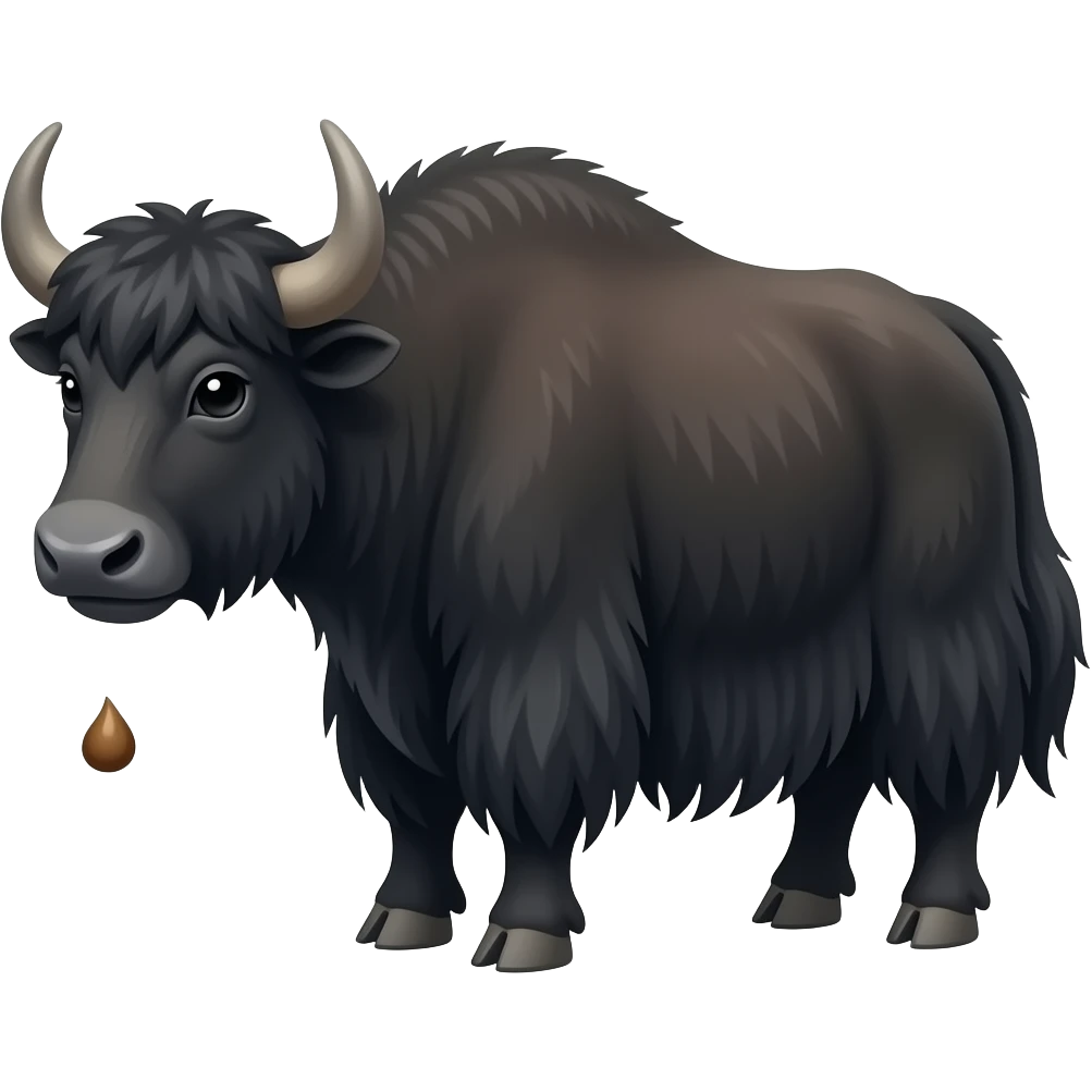 himalayan Yak having a poo emoji
