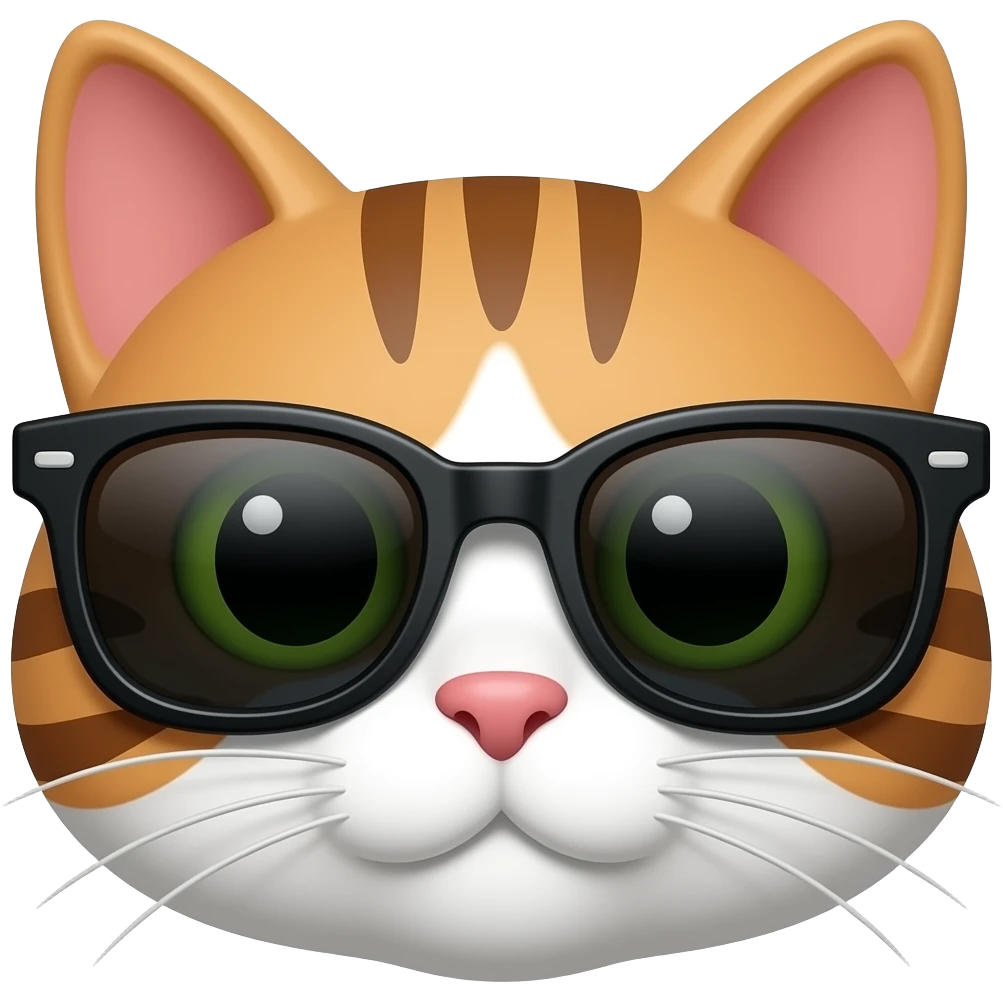 Cat wearing sunglasses emoji