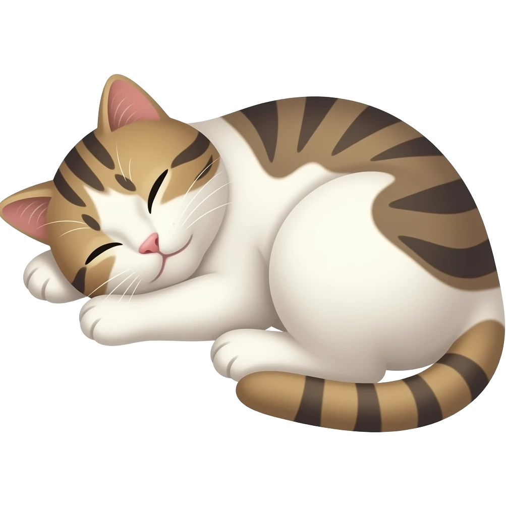 uyuyan kedi emoji