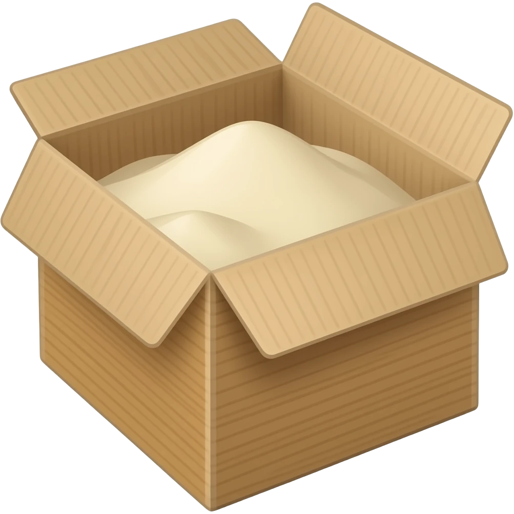 simple MDF box filled with wet sand emoji