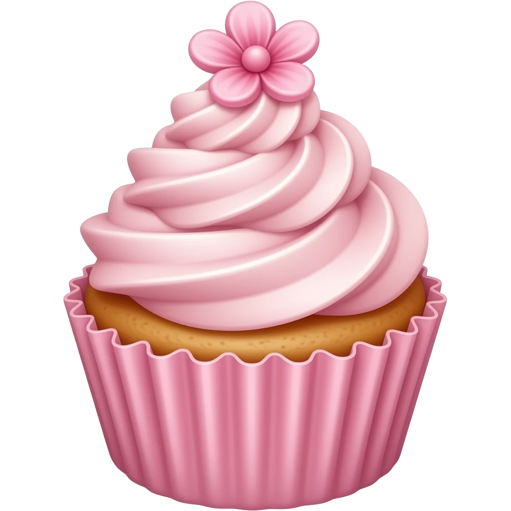 Cupcake with pink icing emoji