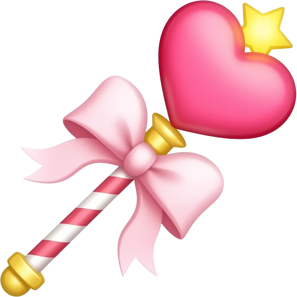 粉紅愛心魔法棒 emoji
