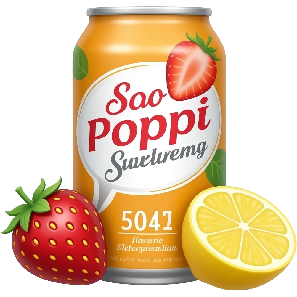poppi probiotic soda strawberry lemon emoji